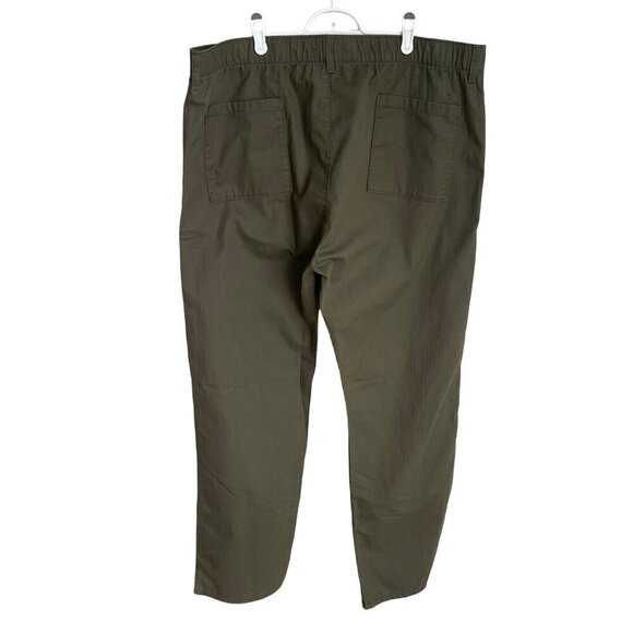 NWT Levi Strauss Signature Chino Olive Green Pants Straight Leg Elastic Size XXL - Picture 2 of 16
